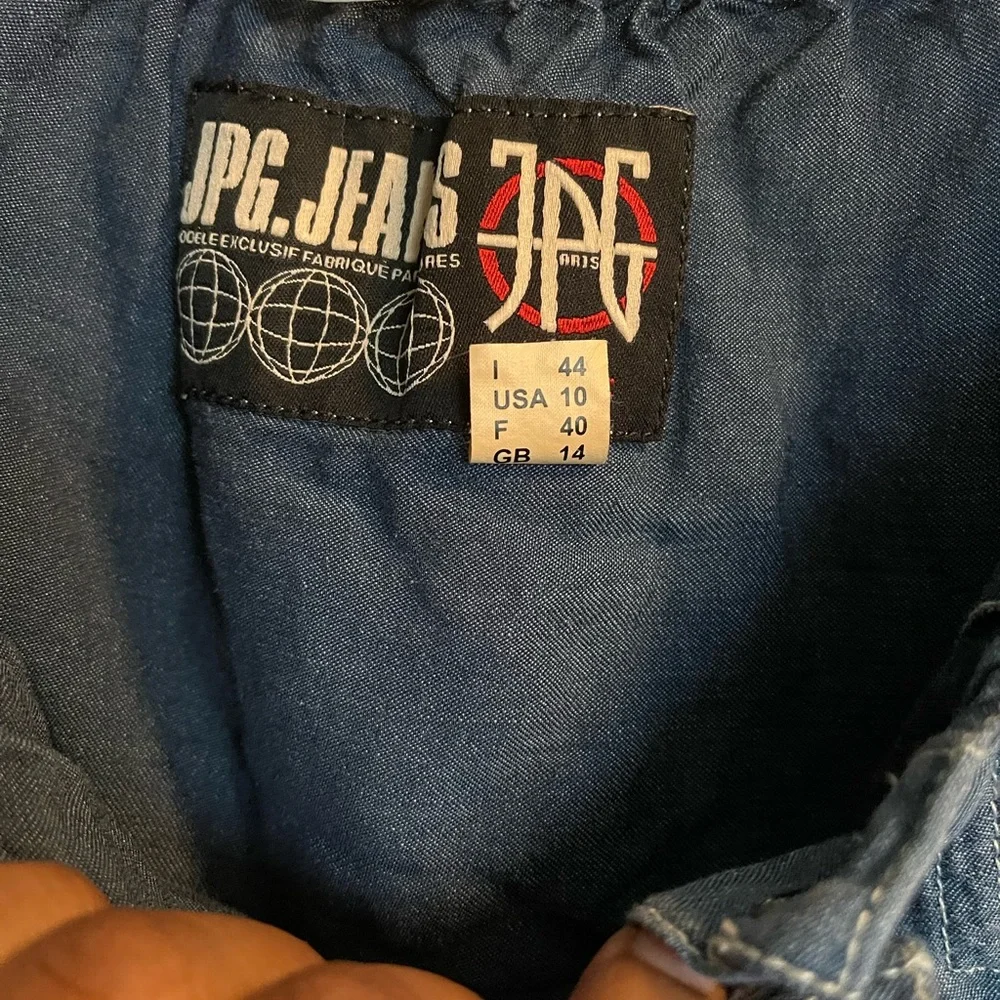 Jean Paul Guiltier off the shoulder denim crop top - Picture 4 of 14